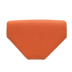 Hermes Levan Quatre □I stamp (made in 2005) Togo orange coin case wallet 0088HERMES