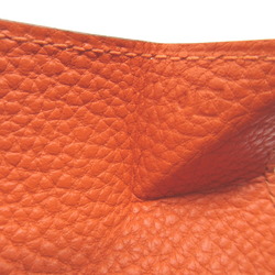 Hermes Levan Quatre □I stamp (made in 2005) Togo orange coin case wallet 0088HERMES