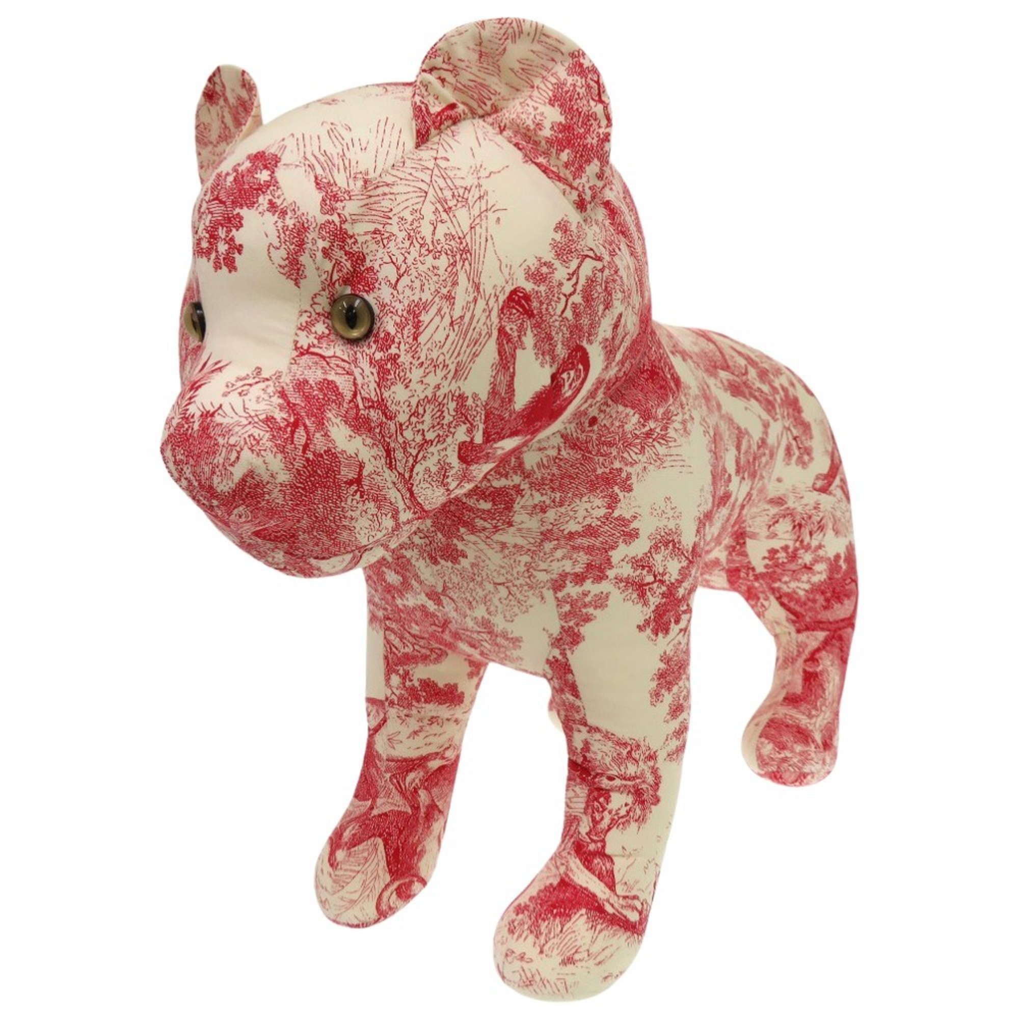 Christian Dior Dior Baby Toile de Jouy Animal Plush Toy Polyester Red 1708Dior