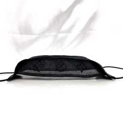 Louis Vuitton Mask Cover Pouch Set ec-21091 Black Monogram M77147 Cotton NX1221 LOUIS VUITTON Mesh Embroidery