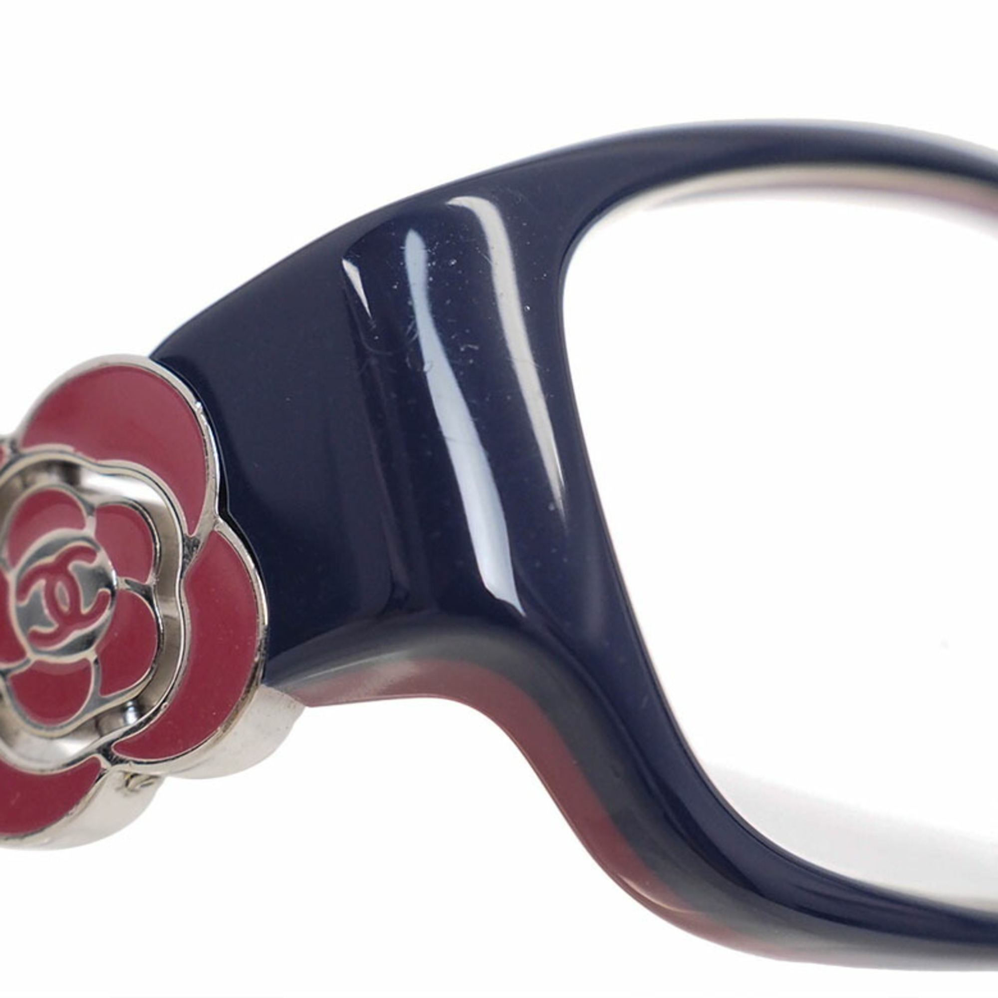 Chanel Camellia Eyeglasses Frame Navy | Pink 3131 Women's Plastic Square Thin CHANEL