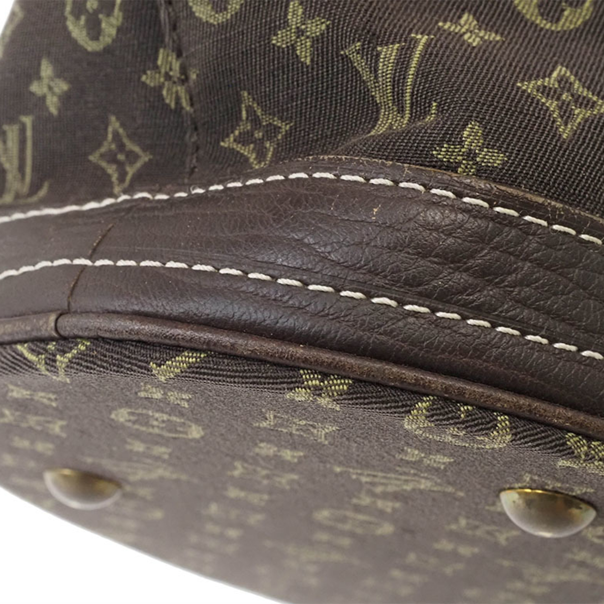 Louis Vuitton Bucket PM Bag Ebene M95226 Women's Monogram Run Tote Canvas LOUIS VUITTON