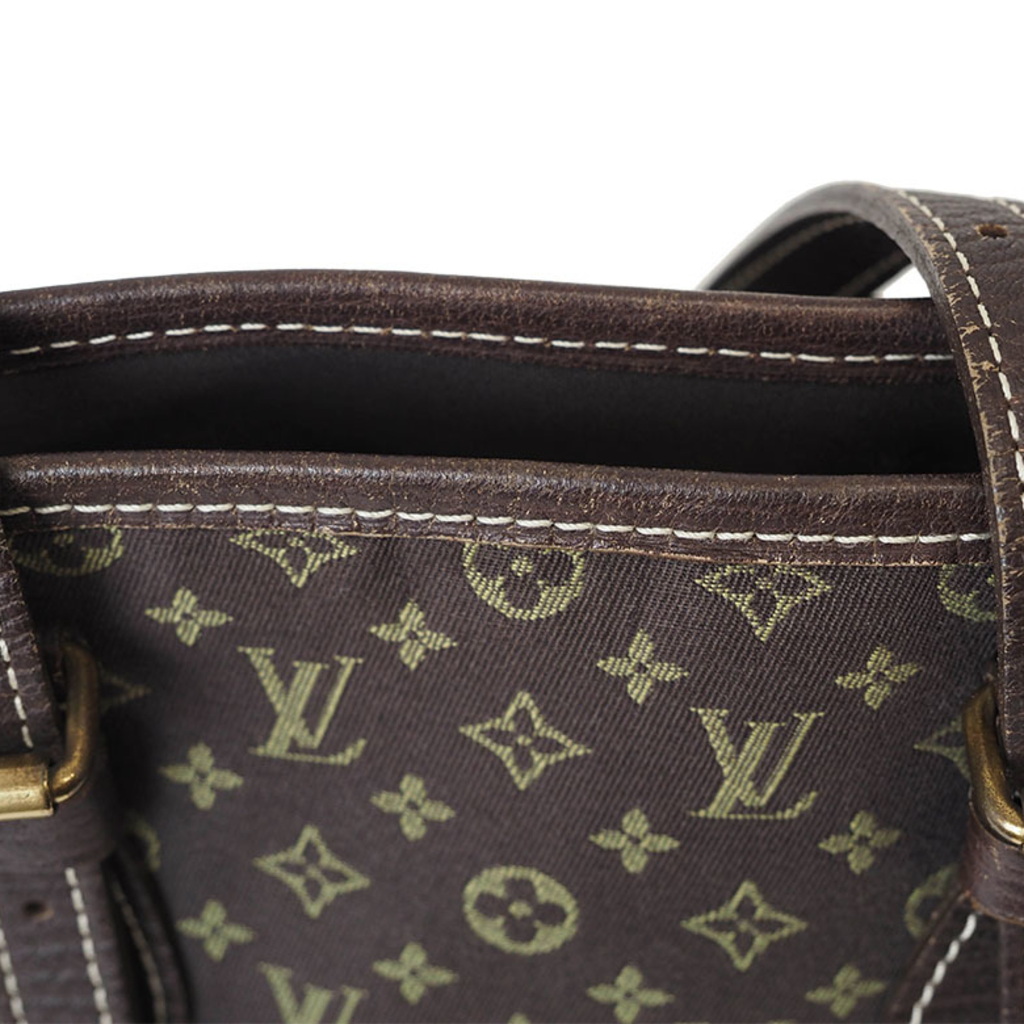 Louis Vuitton Bucket PM Bag Ebene M95226 Women's Monogram Run Tote Canvas LOUIS VUITTON