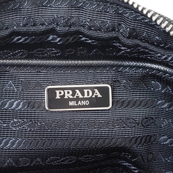 Prada Denim Studded Shoulder Bag Black 1N1674 Women's Bags Pochettes Pouches PRADA