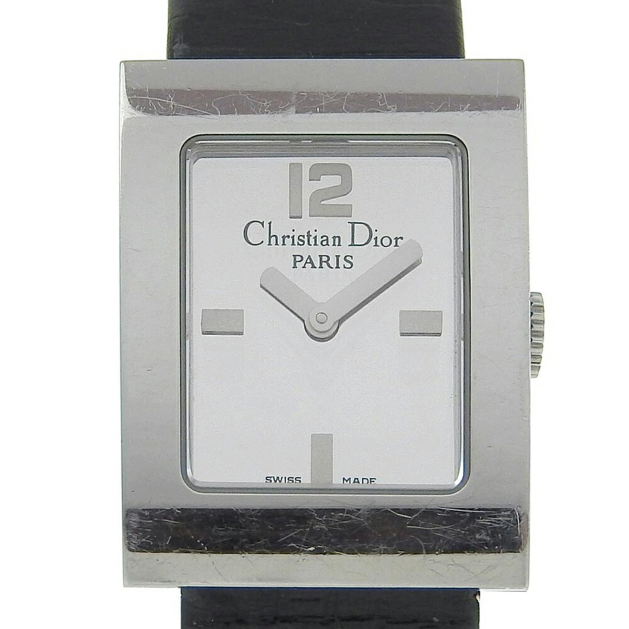 Christian Dior Malice D78 109 Mirror Dial SS Leather Quartz 19mm Women's 2 Hands