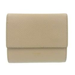 CELINE Trifold Wallet 10B573BEL wallet Leather Beige