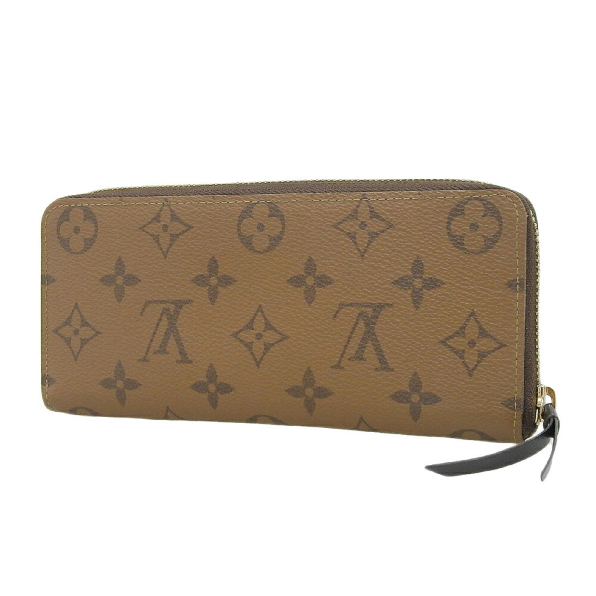 Louis Vuitton LOUIS VUITTON Monogram Reverse Portefeuille Clemence M82336 Round Long Wallet