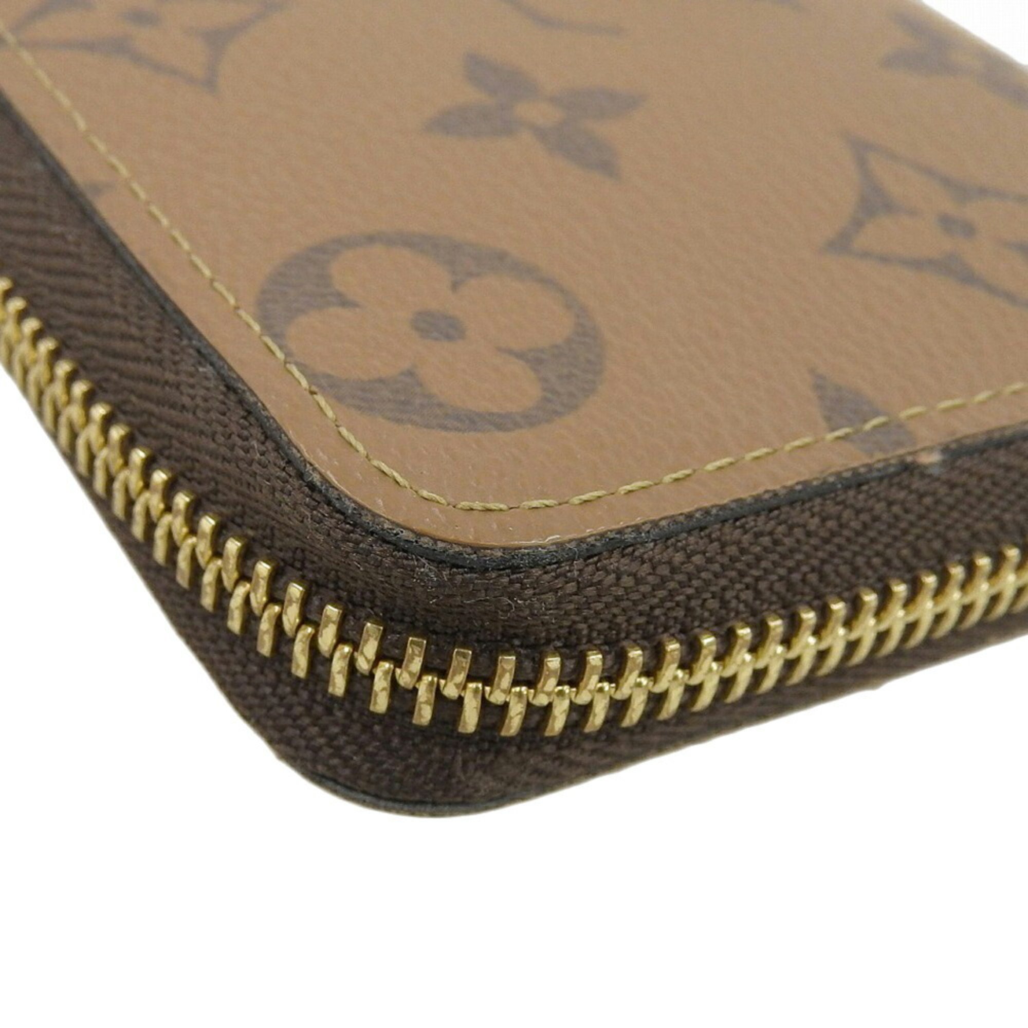 Louis Vuitton LOUIS VUITTON Monogram Reverse Portefeuille Clemence M82336 Round Long Wallet