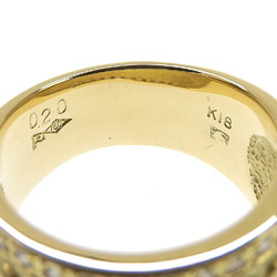 SEIKO Ring, K18YG Yellow Gold, Melee Diamonds, 0.20ct, Approx. Size 11.5, Thick, Wide