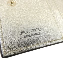 Jimmy Choo Hanni Folding Wallet Compact Gold Star Studs