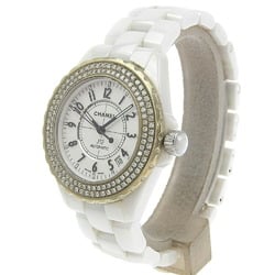 Chanel CHANEL J12 Date H0970 White Dial Bezel Diamond Ceramic Automatic 38mm Men's Watch