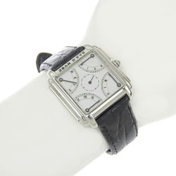 Jean Eve Quarta 09 24 65A White Dial SS Leather Quartz 30mm Ladies Watch