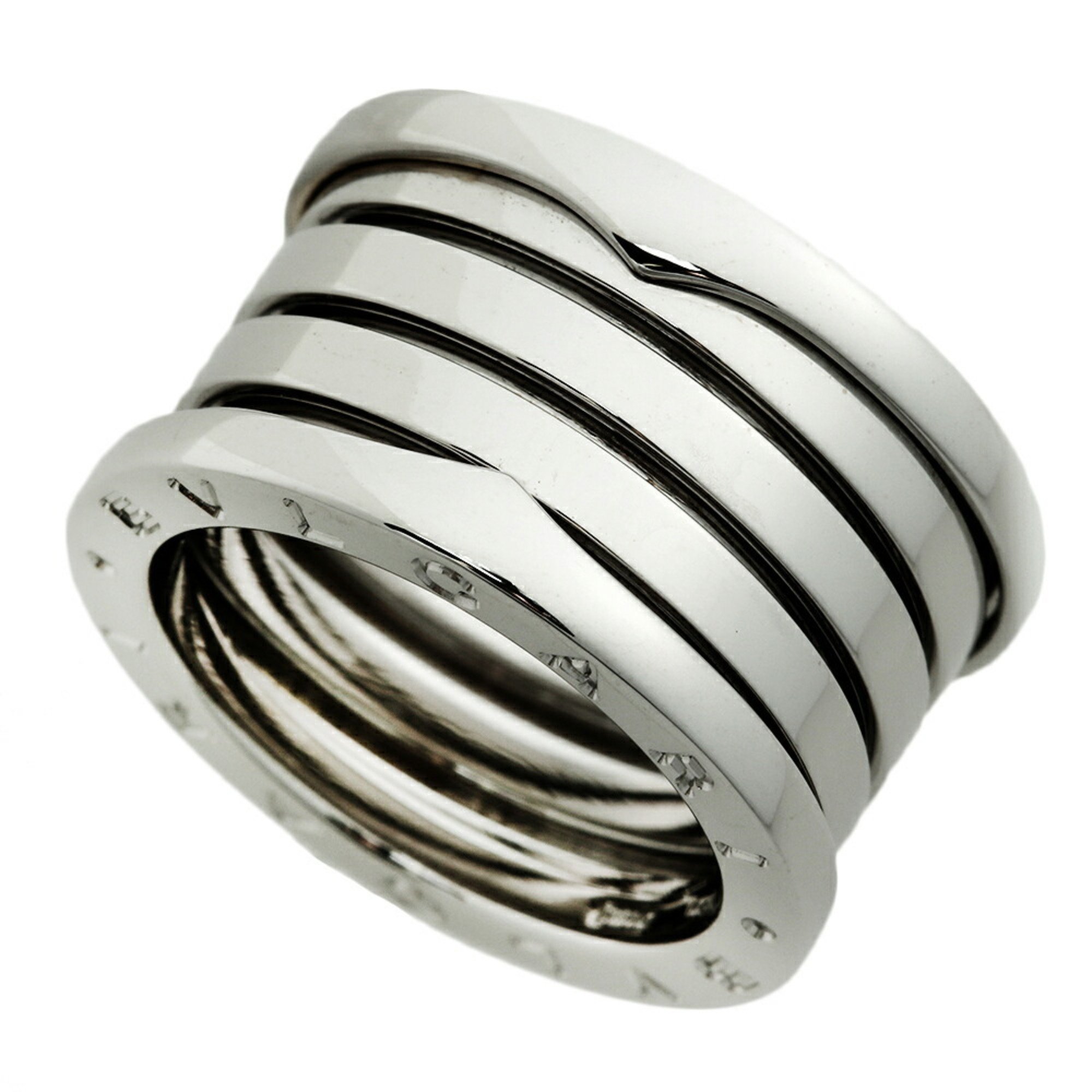 BVLGARI B-ZERO1 B-Zero One Ring 4 Band K18WG White Gold #49 Approx. Size 8.5