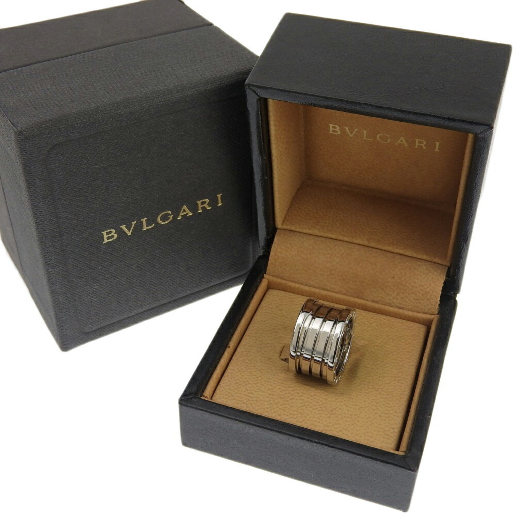 BVLGARI B-ZERO1 B-Zero One Ring 4 Band K18WG White Gold #49 Approx. Size 8.5