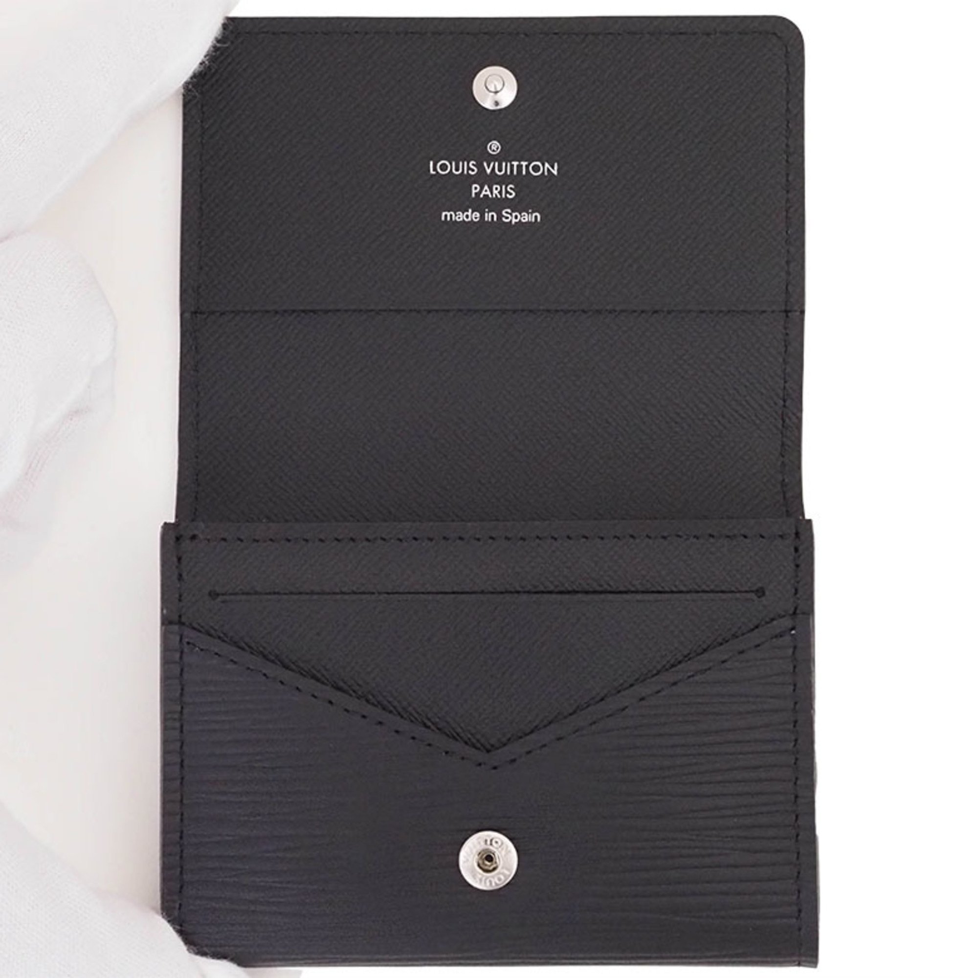 Louis Vuitton Envelope Cult Visite Black M56582 Men's Epi Leather LOUIS VUITTON