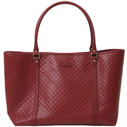 Gucci Guccissima Micro GG Tote Bag Red 449647 Women's Leather Handbag GUCCI