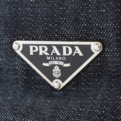 Prada Denim Shoulder Bag Navy VA0182 Men's Cotton Crossbody Storage PRADA