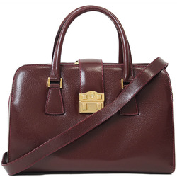 Gucci Old Handbag Bordeaux 000・109・0112 Women's Leather Doctor's Bag Lady Lock GUCCI