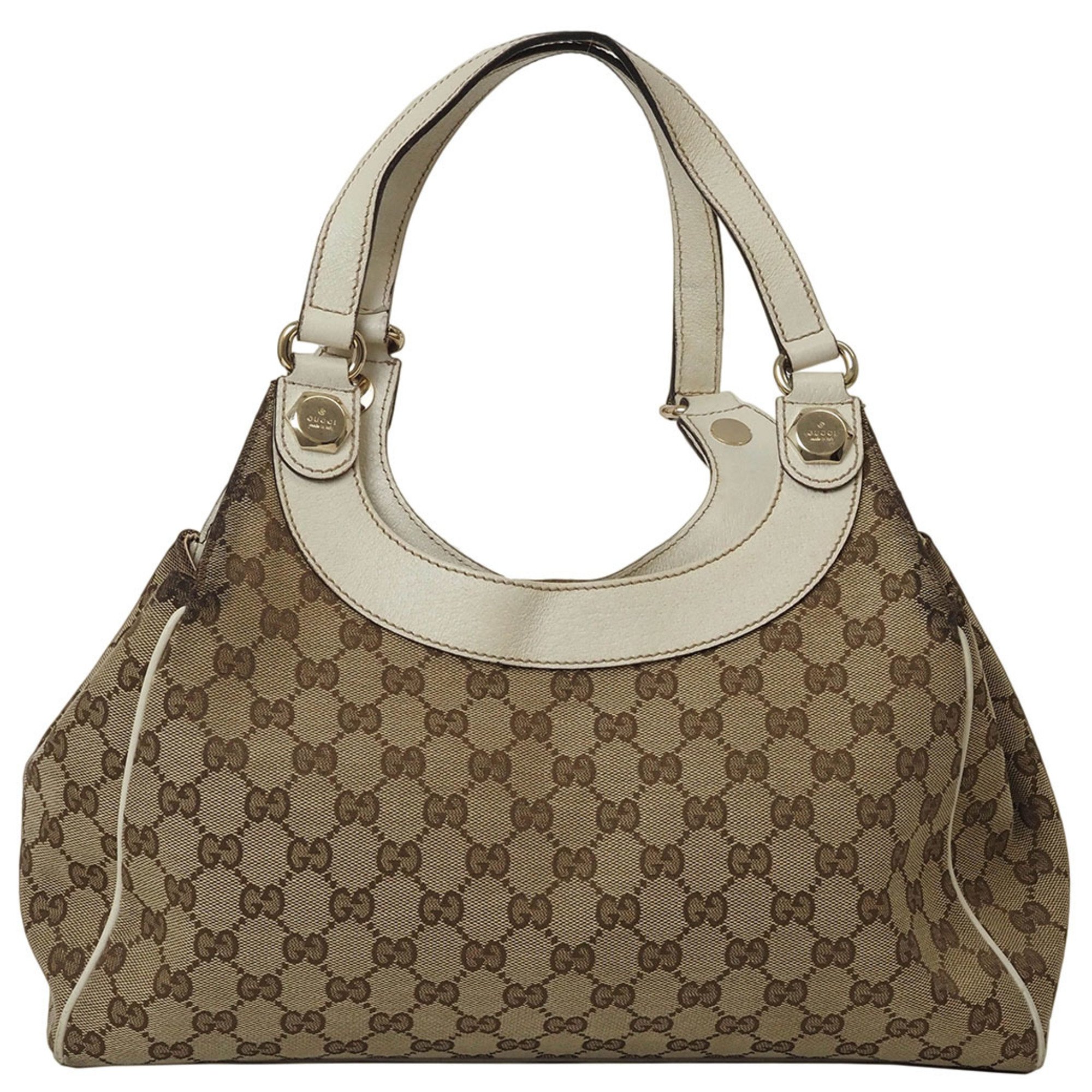 Gucci GG Canvas Tote Bag Beige 154982 Women's Shoulder GUCCI