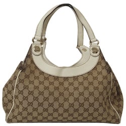 Gucci GG Canvas Tote Bag Beige 154982 Women's Shoulder GUCCI