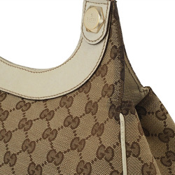 Gucci GG Canvas Tote Bag Beige 154982 Women's Shoulder GUCCI