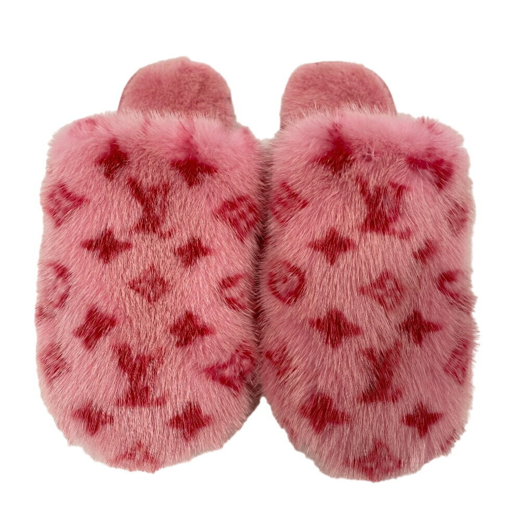 LOUIS VUITTON LV Sweet Line Slippers Monogram Pink Women's