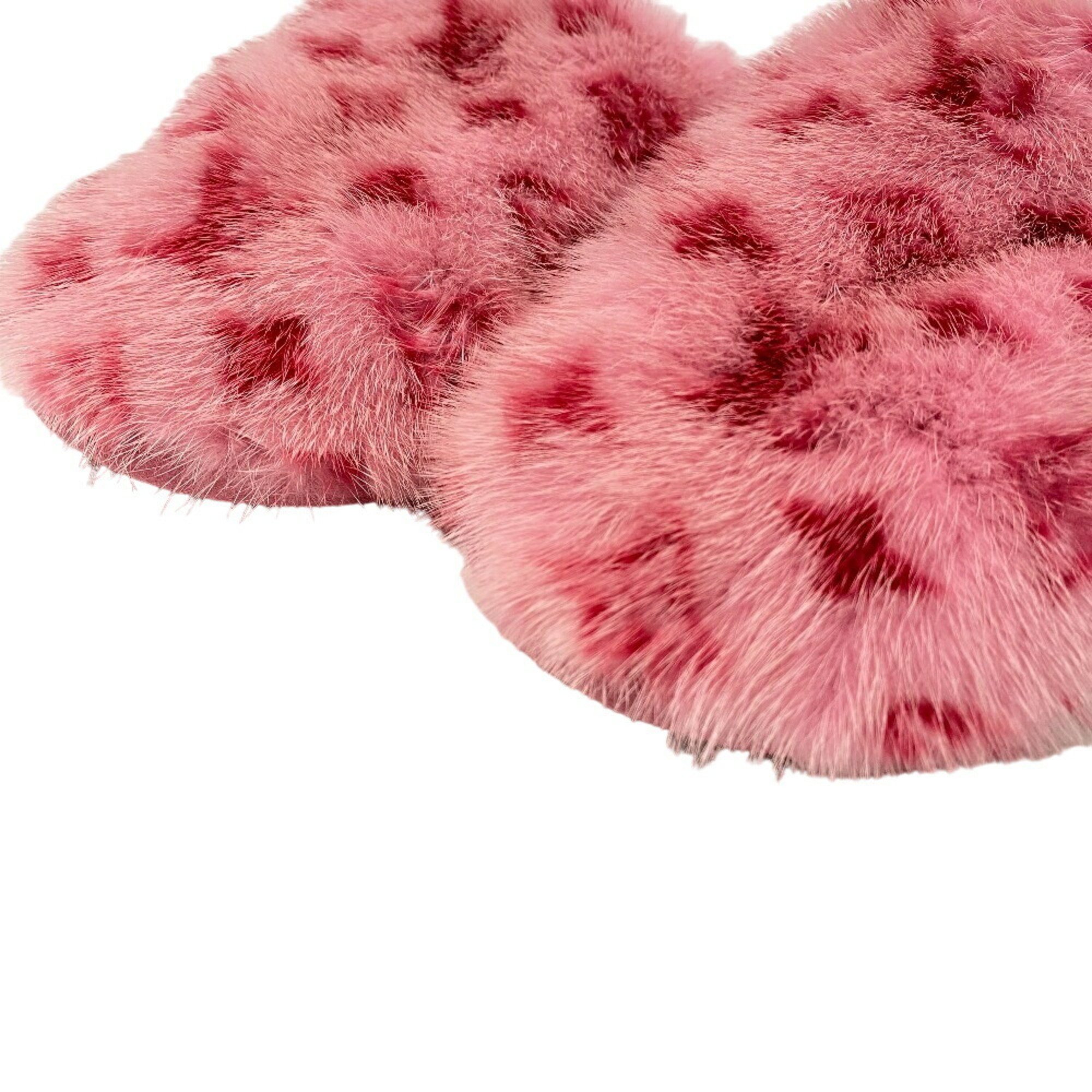 LOUIS VUITTON LV Sweet Line Slippers Monogram Pink Women's