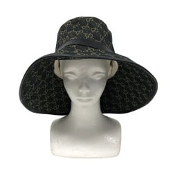 GUCCI 679455 GG Jacquard Denim M 57 Hat Black Unisex