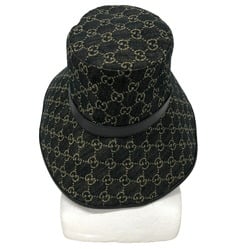 GUCCI 679455 GG Jacquard Denim M 57 Hat Black Unisex