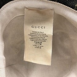 GUCCI 679455 GG Jacquard Denim M 57 Hat Black Unisex