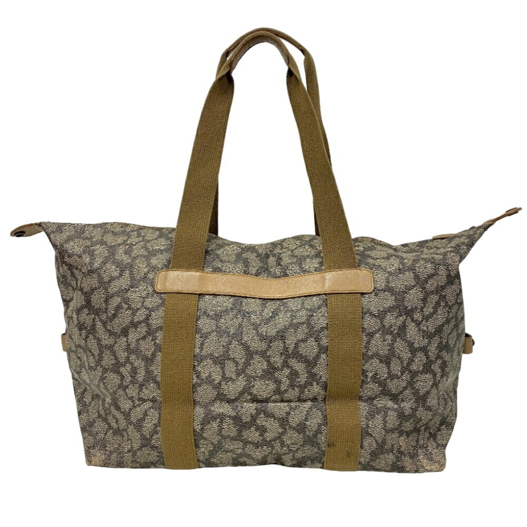 YVES SAINT LAURENT Giraffe pattern Boston bag, brown, unisex