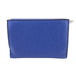 Furla PCZ0UNO Compact Wallet Zip Tri-fold Blue Women's