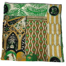 HERMES Hermes Carre Gean Amazon Dance Scarf Muffler Green Women's