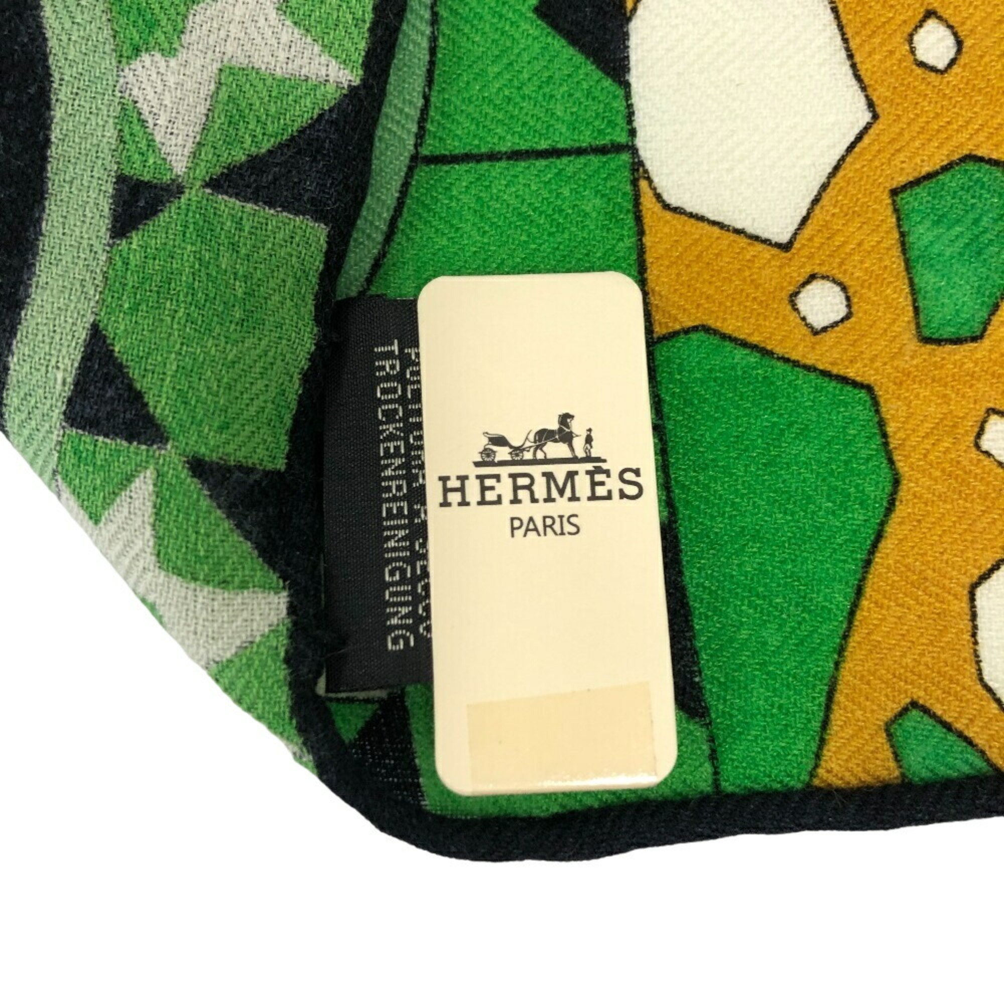 HERMES Hermes Carre Gean Amazon Dance Scarf Muffler Green Women's