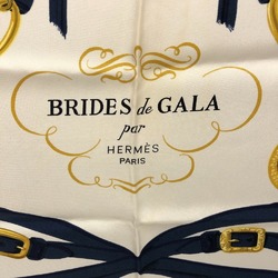 HERMES Hermes Carre 90 BRIDES de GALA Ceremonial Bridle Scarf Muffler Navy Unisex