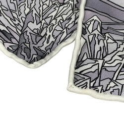 HERMES Hermes Carré 90 La Vallee de Cristal Crystal Valley Landscape Scarf Muffler Grey Unisex