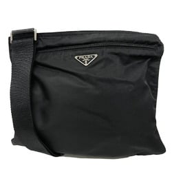 PRADA Prada Triangle Plate Sacoche Shoulder Bag Black Unisex