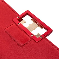 Tory Burch 36854 GIGI Clutch Bag Red Women's