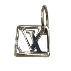 LOUIS VUITTON Louis Vuitton M61000 Initial Frame Charm LV Key Ring Silver Unisex