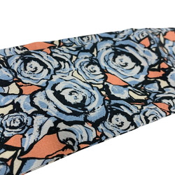 LOUIS VUITTON M75849 Bandeau Rock 'n' Roses Twilly Scarf Muffler Blue Women's