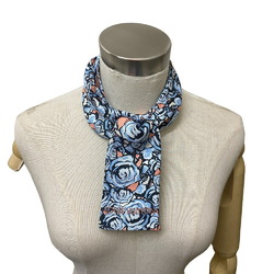 LOUIS VUITTON M75849 Bandeau Rock 'n' Roses Twilly Scarf Muffler Blue Women's