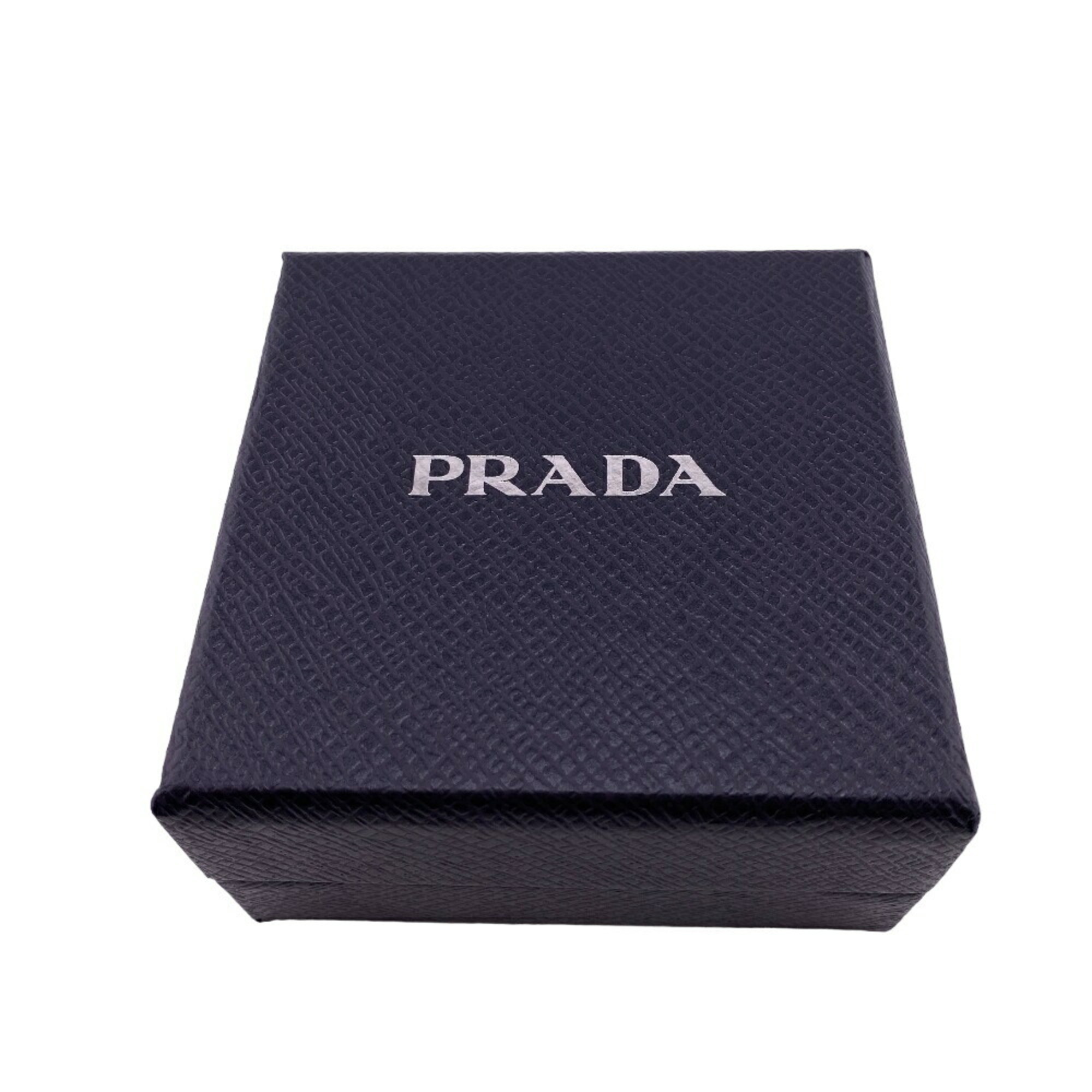 PRADA Prada Triangle Plate Saffiano Bracelet Black Women's