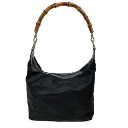 GUCCI Bamboo Handbag Black Women's