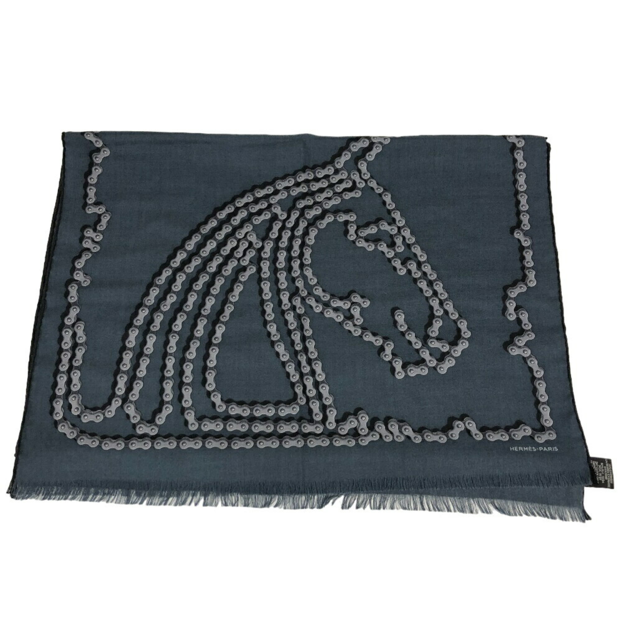 HERMES Cheval Dechaine scarf, navy, for women