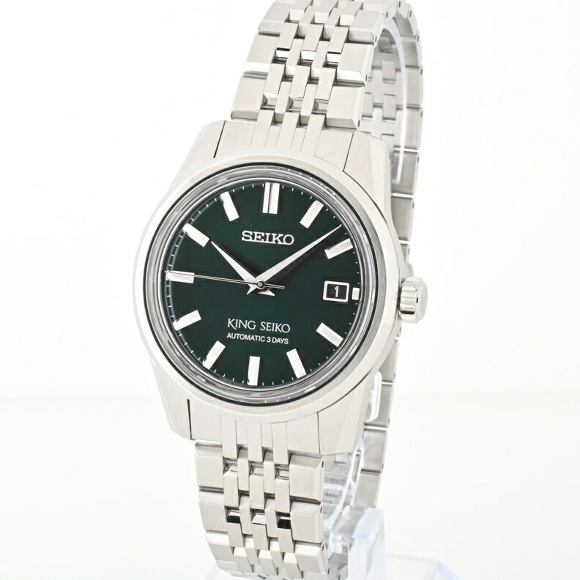 Seiko SEIKO King SDKS019 6R55-00A0 Green Automatic Watch E-156171