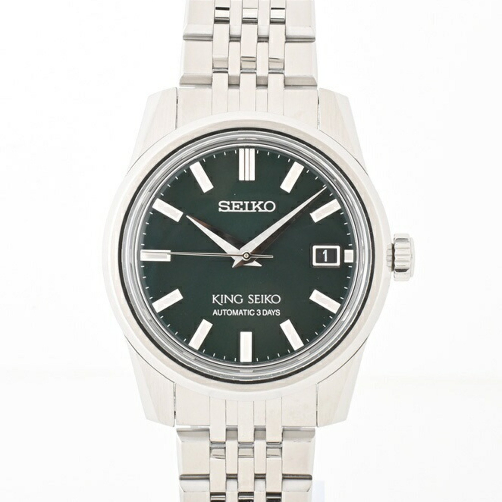 Seiko SEIKO King SDKS019 6R55-00A0 Green Automatic Watch E-156171