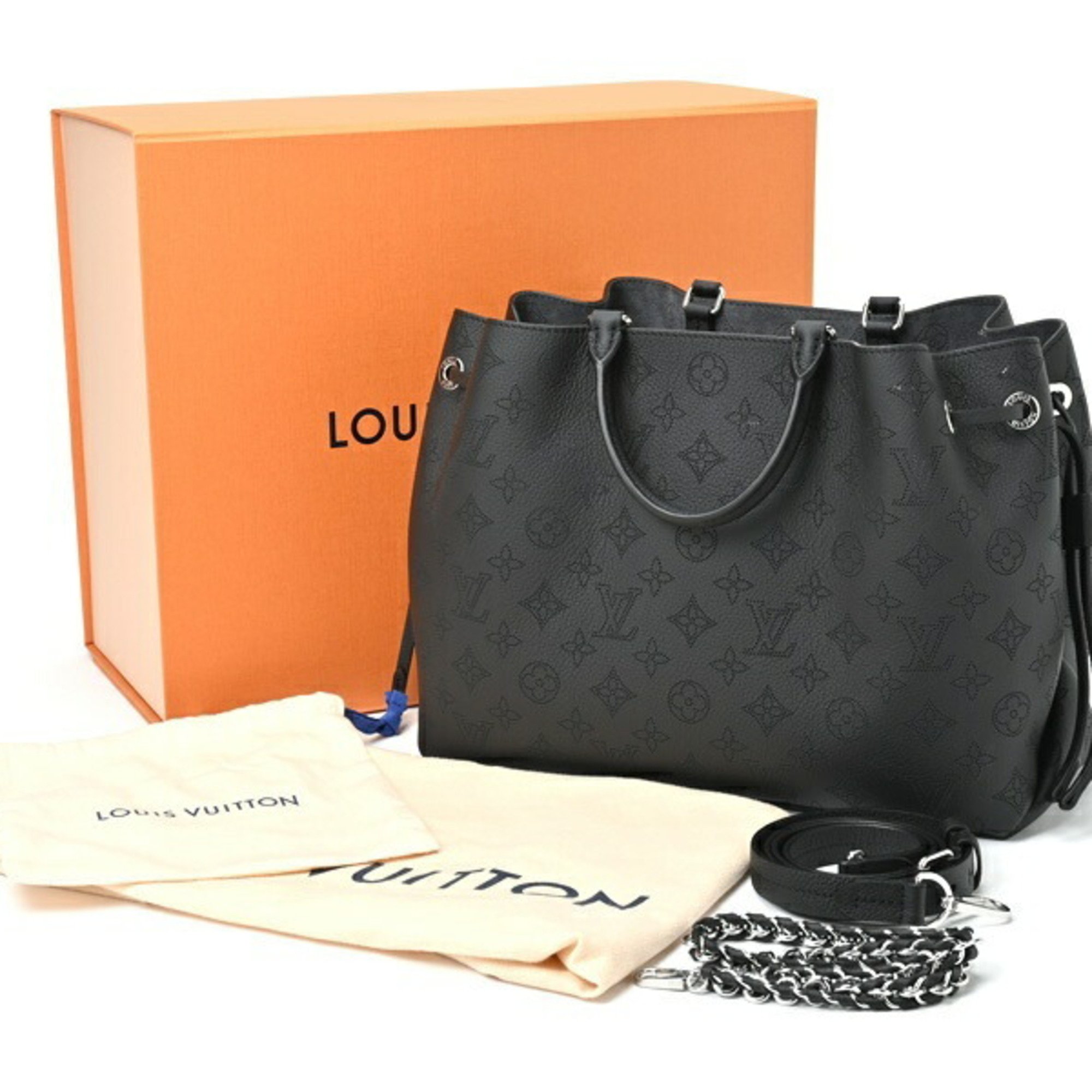 Louis Vuitton Bella Tote M59200 Monogram Mahina Leather Noir (Black) 70015