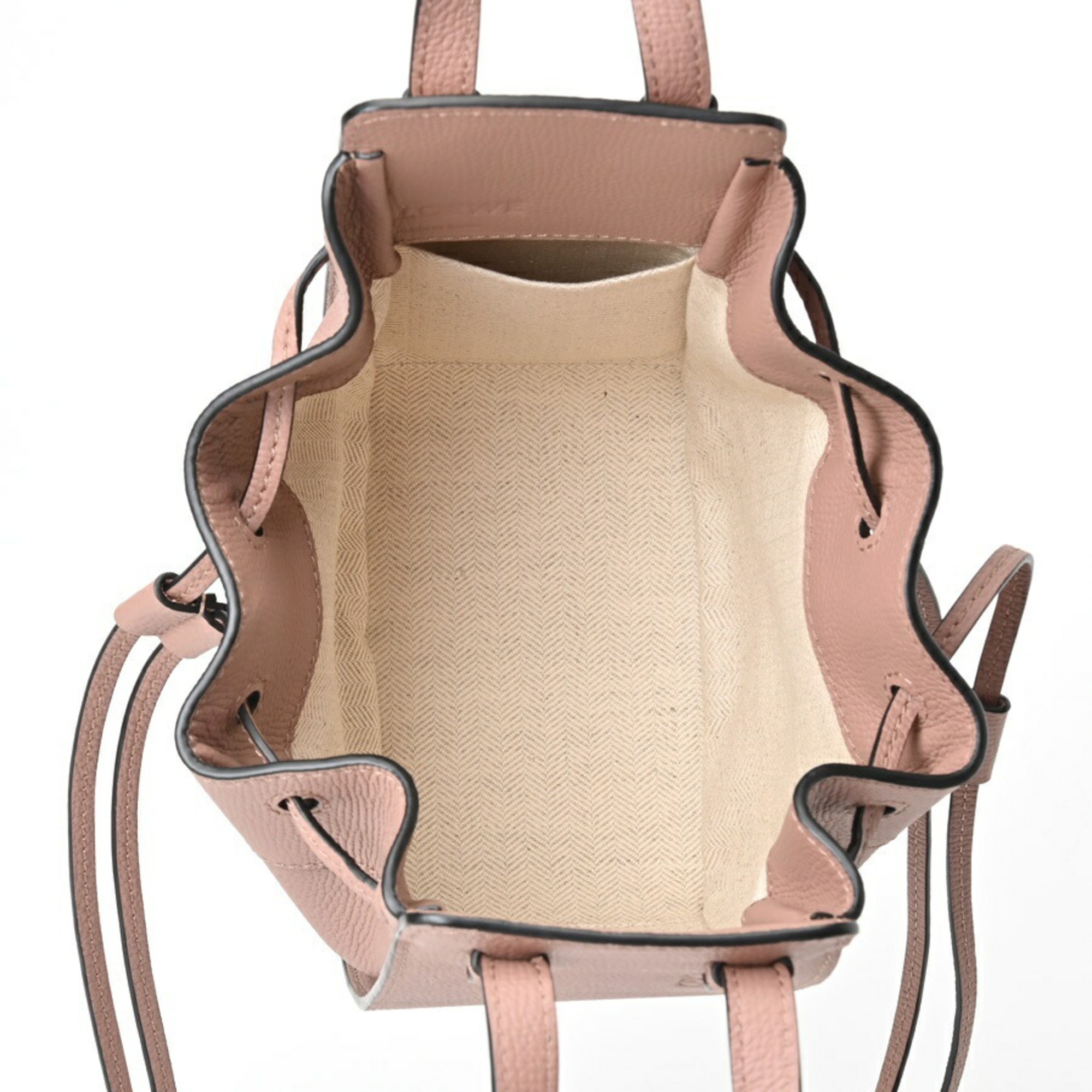 LOEWE Hammock Drawstring Bag A538V07X10 Pink Beige E-156293