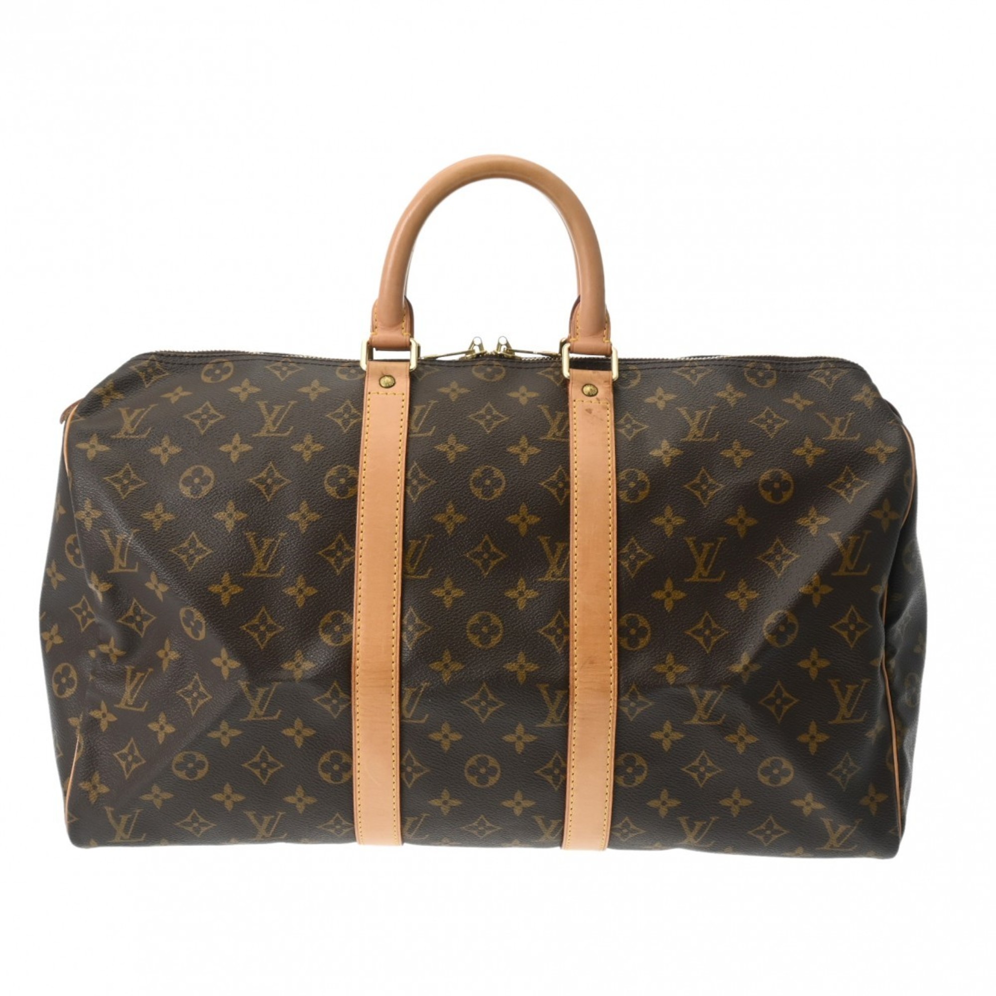 LOUIS VUITTON Louis Vuitton Monogram Keepall 45 Brown M41428 Unisex Canvas Boston Bag