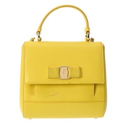 SALVATORE FERRAGAMO Ferragamo Vara Shoulder Yellow Women's Leather Handbag